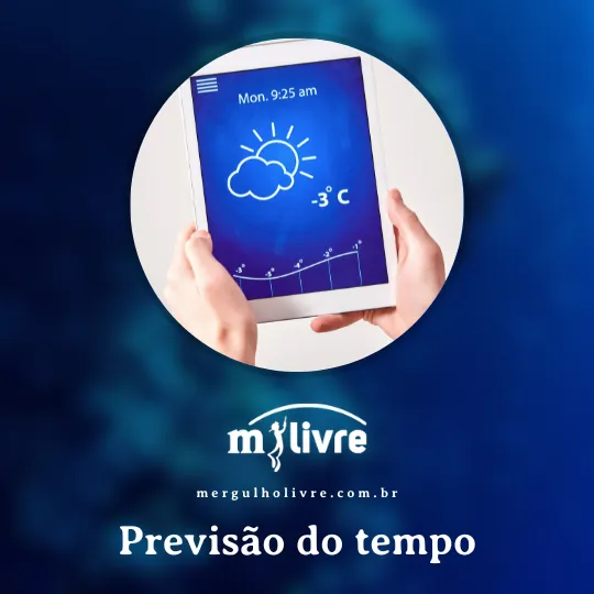 Capa escrito Previsão do tempo com uma imagem ilustrativa