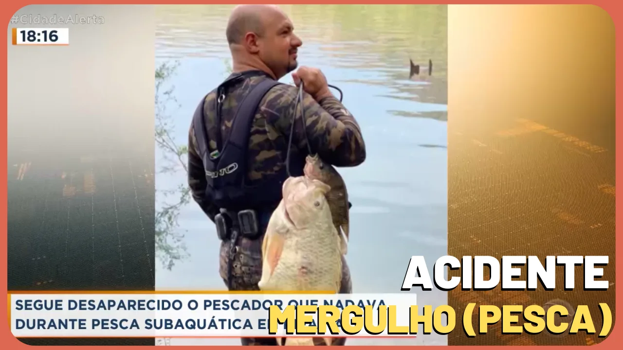 CAPA NOTICIA ACIDENTE PESCADOR SUB DESAPERECEU EM MERGULHO EM RIO GRANDE - RIFAINA