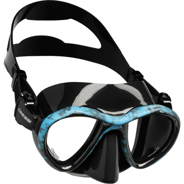 Máscara de Mergulho Cressi Metis Hunter Camuflado para Pesca sub e mergulho livre - foto azul 1