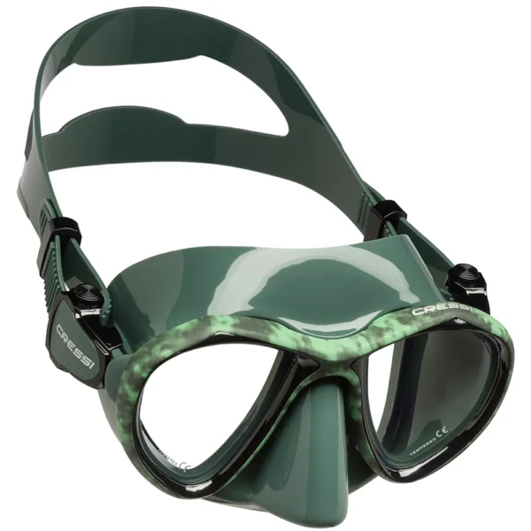 Máscara de Mergulho Cressi Metis Hunter Camuflado para Pesca sub e mergulho livre - foto verde 1