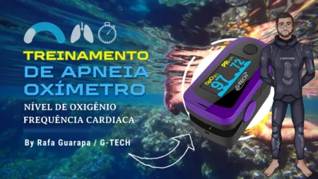 CAPA TREINAMENTO DE APNEIA UTILIZANDO OXÍMETRO - GTECH - DINÂMICA E ESTÁTICA FREQUÊNCIA CARDÍACA E NIVEL DE OXIGÊNIO, SATURAÇÃO NO SANGUE