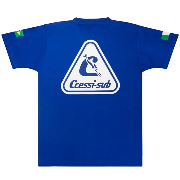 Camiseta de Algodão Cressi Lisa Manga Curta Azul - imagem 2