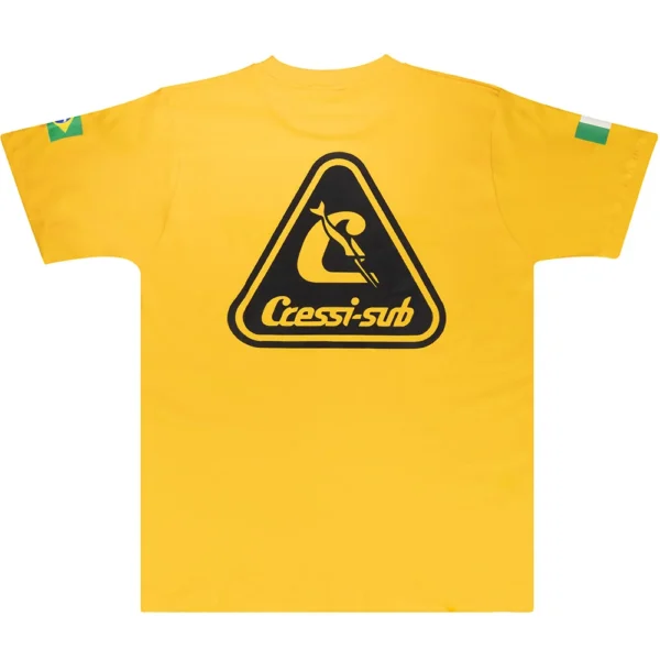 Camiseta de Algodão Cressi sub Lisa Manga Curta Amarelo - imagem 2