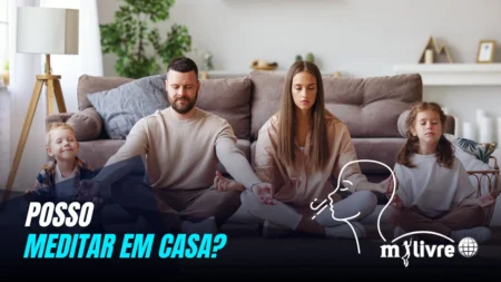 Capa - Posso Meditar em Casa, foto família meditando em casa
