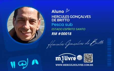 Carteirinha - Aluno RM #00018 Hercules Gonçalves de Britto Pesca sub – Espírito Santo