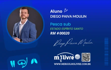 Carteirinha - Aluno RM #00020 Diego Paiva Moulin Pesca sub – Espírito Santo
