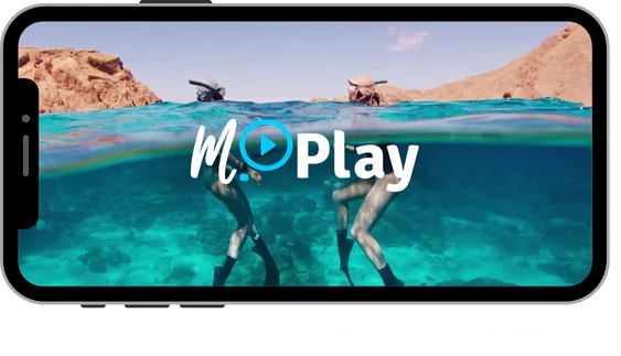 Mergulho play logo, disponível para smartphones