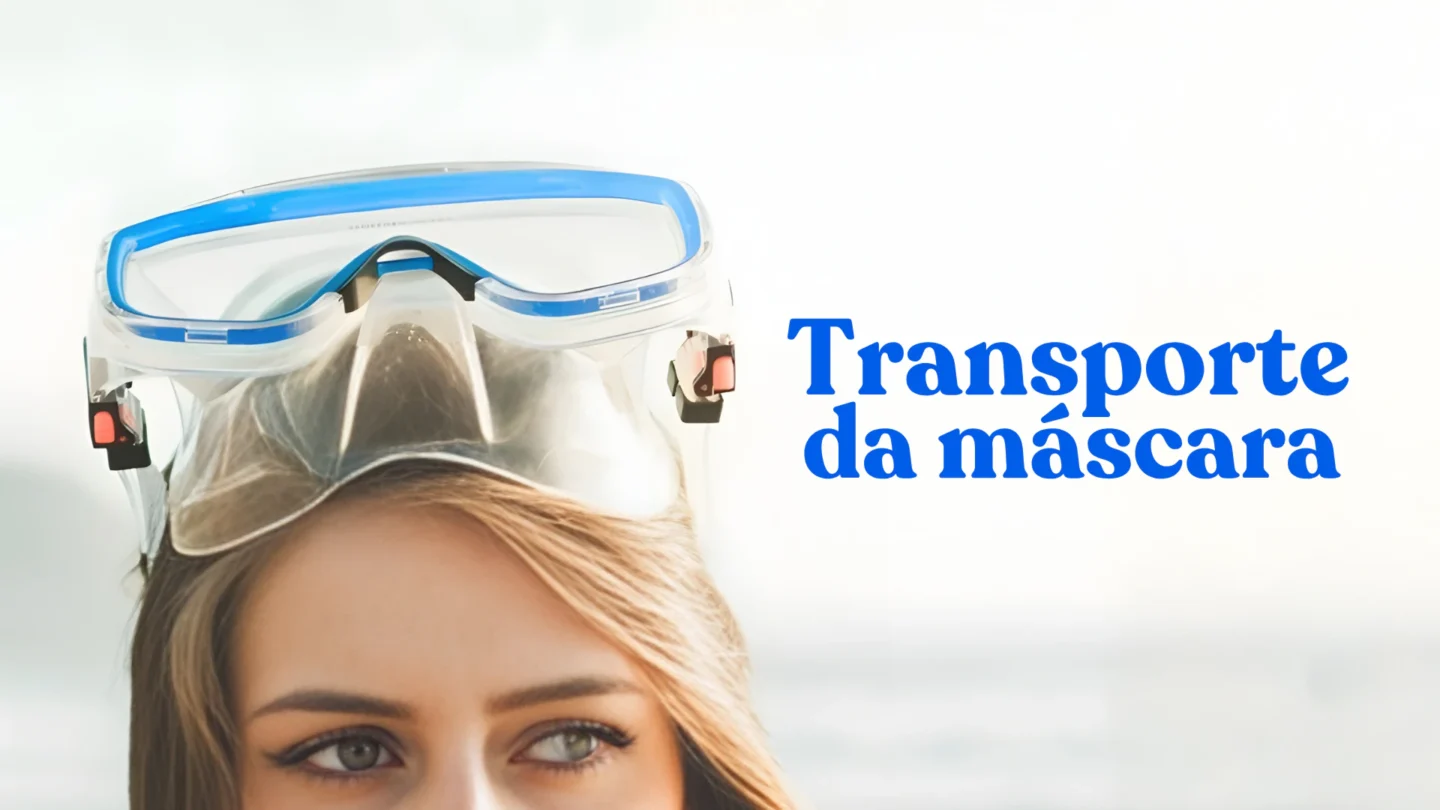 Capa - Transporte da Máscara de mergulho, texto
