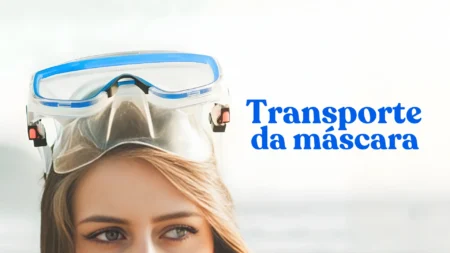 Capa - Transporte da Máscara de mergulho, texto