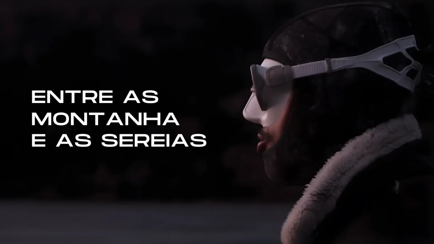 Capa Documentário Entre as montanhas e as sereias, recorde apneia no gelo