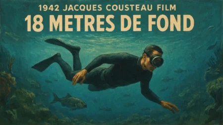 Capa Filme A 18 Metros de Profundidade - 1942 JACQUES COUSTEAU - 2